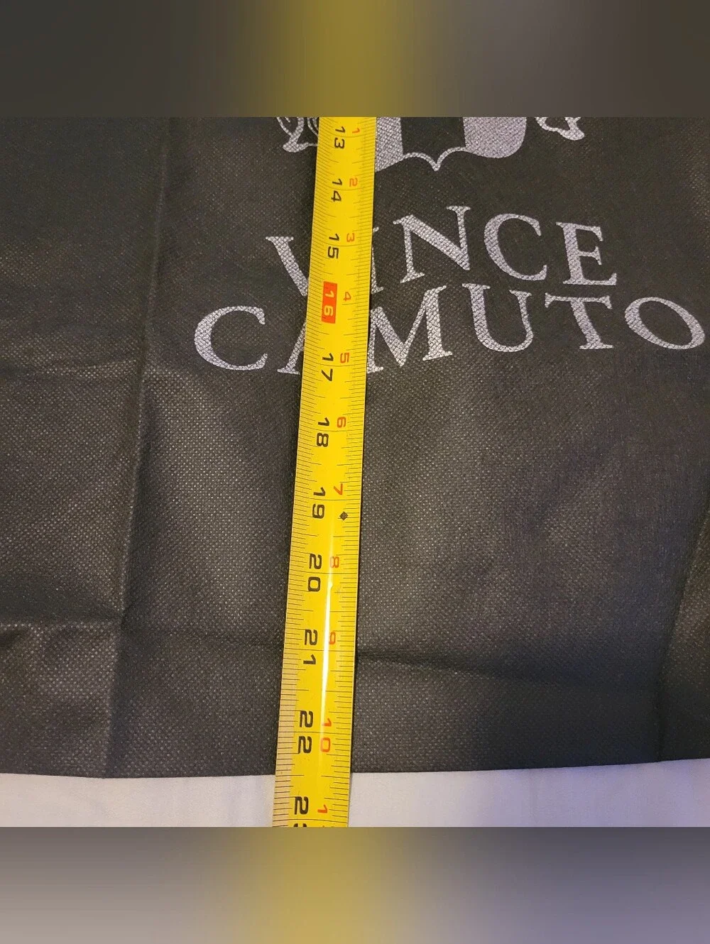Vince Camuto Black Dust Bag, Logo, Pouch For Handbag Storage, 21